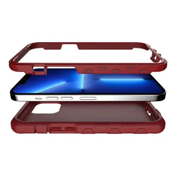 Itskins Supreme Solid iPhone 13 Pro Max Cover - Burgandy Red - Tashqila Itskins Supreme Solid iPhone 13 Pro Max Cover - Burgandy Red - Tashqila